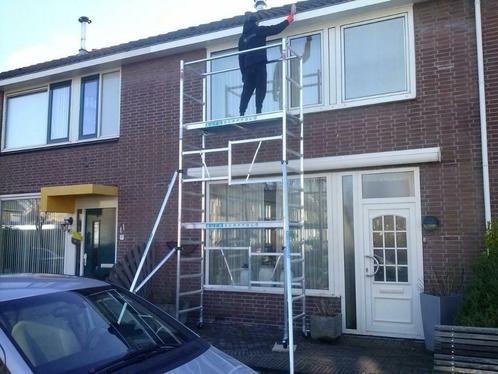 Rolsteiger huren/te huur tot 12m werkhoogte zie de uitleg, Doe-het-zelf en Verbouw, Steigers, Gebruikt, Rolsteiger of Kamersteiger