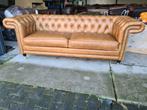 Camel / cognac Chesterfield bank nieuw + GRATIS BEZORGD, Nieuw, Chesterfield, Rechte bank, Leer