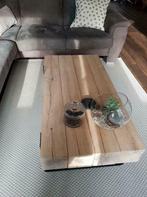 Salontafel eiken balken 20x20 cm, Eikenhout, Nieuw, 150 tot 200 cm, Minder dan 50 cm