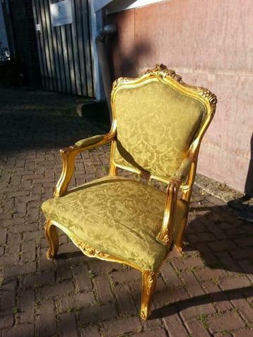 Mooie barok fauteuil met goud