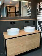 Eiken badkamermeubel | Industrial style - MAATWERK, Ophalen, 100 tot 150 cm, Nieuw, Minder dan 100 cm
