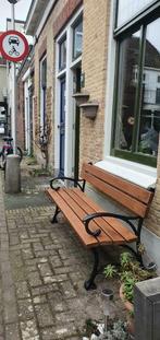 Gietijzeren Engelse Tuinbank Parkbank Massief Poten Nieuw, Ophalen of Verzenden, Nieuw, Hout