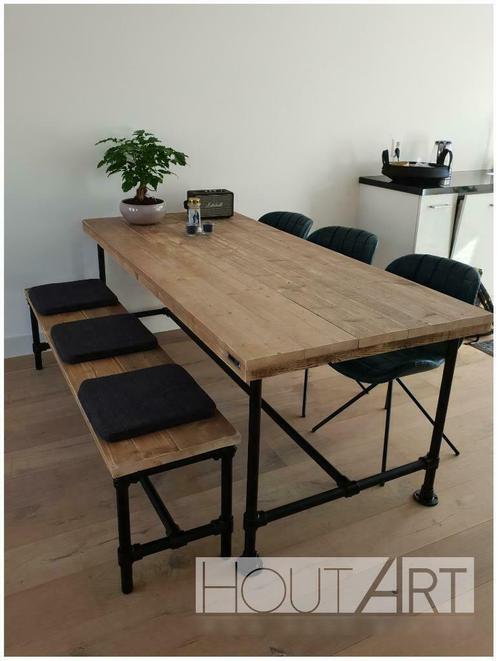 Tafel ZWARTE STEIGERBUIS luxe!, Huis en Inrichting, Tafels | Eettafels, Nieuw, 50 tot 100 cm, 150 tot 200 cm, Vijf personen of meer