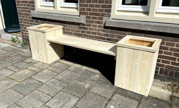 Steigerhouten Tuinbank Plantenbakken Tuin Terras Lounge