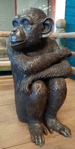 Bronzen beeld van een aap