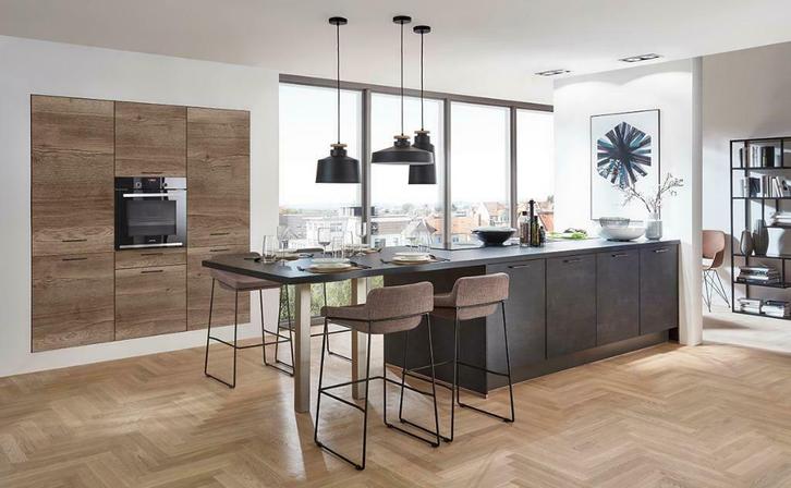 Keuken met groot kookeiland + BORA KOOKPLAAT, Huis en Inrichting, Keuken | Complete keukens, Nieuw, Overige typen, Overige kleuren