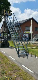 Stalen trap 3.8mtr antraciet nog2510  ruime keus nieuw!!, Doe-het-zelf en Verbouw, Ladders en Trappen, Ophalen of Verzenden, Trap