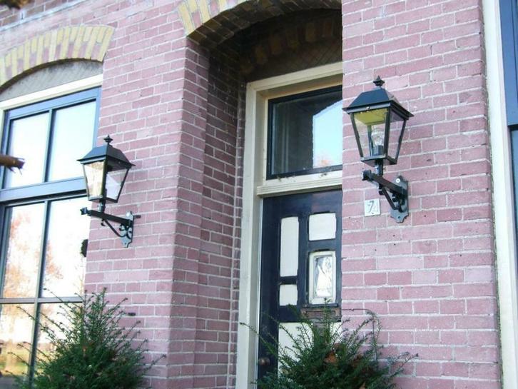 Kleine Herenhuislamp buitenverlichtng 2 laags gecoat, Tuin en Terras, Buitenverlichting, Nieuw, Staande lamp, IJzer, Minder dan 50 watt