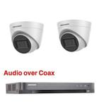 2MP Hikvision TVI beveiligingscamera set/4CH DVR+2x camera's