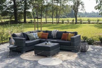 Hoek Loungeset King | 4 of 5 delig | Dark Grey & Mystic Grey