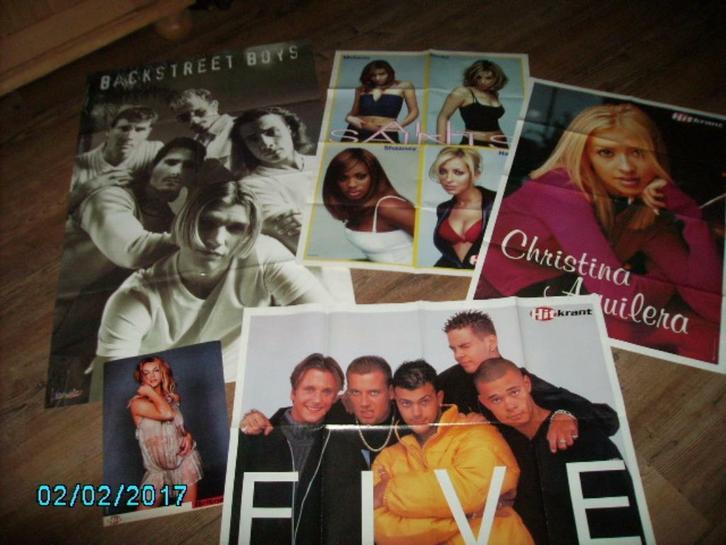 Posters jaren 90 !!!  oa backstreet boys spice girls five, Verzamelen, Posters, Zo goed als nieuw, Verzenden