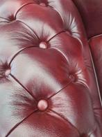 Nieuwe Chesterfield bank antiek rood + GRATIS BEZORGD, Nieuw, Chesterfield, Rechte bank, Leer