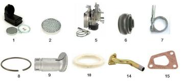 Vespa PK50 carburateur div. onderdelen, nieuw! beschikbaar voor biedingen