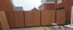 Hout beton schutting 21 planks Hardhout A-kwaliteit+plaatsen, Ophalen, 1 tot 2 meter, Minder dan 3 meter, Nieuw
