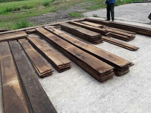 Oude Eiken Planken Barnwood  Tafelhout 2,5 tot 7 cm dik, Doe-het-zelf en Verbouw, Hout en Planken, Gebruikt, Plank, Eiken, 300 cm of meer
