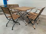 Shaphira Oriental Garden teak-smeedijzer tuin-lounge set, Ophalen, 5 zitplaatsen, Teakhout, Nieuw