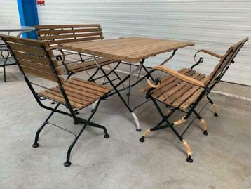 Shaphira Oriental Garden teak-smeedijzer tuin-lounge set beschikbaar voor biedingen