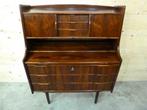 Vintage Deens Palissander secretaire / bureau '60, Huis en Inrichting, Kasten | Secretaires, Ophalen