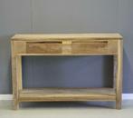 Strak vorm gegeven sidetable van teakhout; Indoteak, Ophalen, 100 tot 150 cm, Teakhout, Nieuw