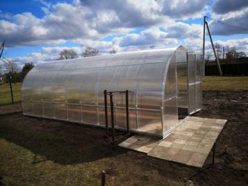 Luxe Tunnelkas Melati 3x4m 12m² 4 of 6mm Polycarbonaat  beschikbaar voor biedingen