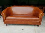 NIEUW BANKSTEL OP MAAT cognac Chesterfield + GRATIS BEZORGD!, Nieuw, Rechte bank, Hout, Ophalen