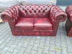 NIEUW Chesterfield bankstel rood zwart + GRATIS BEZORGD, Huis en Inrichting, Banken | Complete zithoeken, Ophalen of Verzenden