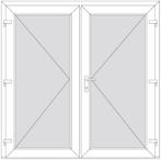 Dubbele deur STAALVERSTERKT 5 puntslot wit/Ral7016/7039/9001, Doe-het-zelf en Verbouw, Deuren en Horren, Nieuw, 120 cm of meer