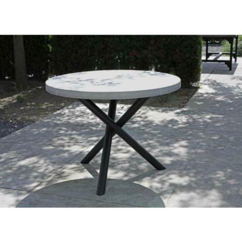 Unieke Beton Tafel • Stalen Frame • Ook voor buiten, Huis en Inrichting, Tafels | Eettafels, Nieuw, 100 tot 150 cm, 100 tot 150 cm