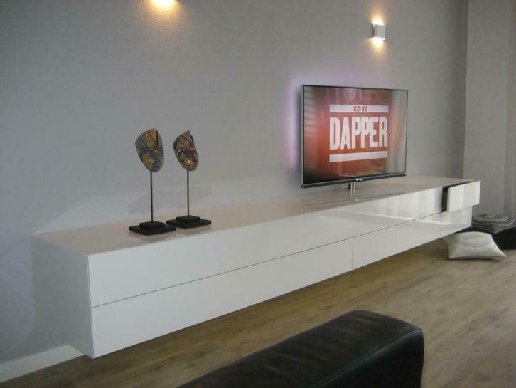 Alpha 280 zwevend design high-end tv-meubel wit 27 Artyx, Huis en Inrichting, Kasten | Televisiemeubels, Nieuw, Minder dan 100 cm