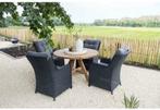 Mooie robuuste Dining tuinstoel van rond wicker in Black, Ophalen of Verzenden, Nieuw, Wicker, Verstelbaar