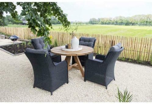 Klassiek Terug, terug, terug deel Beyond ≥ Mooie robuuste Dining tuinstoel van rond wicker in Black — Tuinstoelen —  Marktplaats