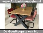 Eiken Boomstam  Tafelblad Eikenhouten tafel SHOWROOM OPEN, Huis en Inrichting, Ophalen of Verzenden, Nieuw, Teakhout