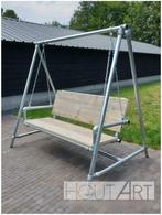 Schommelbank van steigerbuis met steigerhout, Info@hout-art.nl, Nieuw, Ophalen of Verzenden, Hoeves 3 in Schijndel