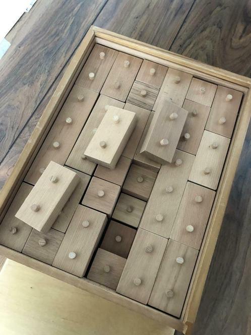 Grote houten blokken doos