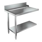 RVS aanvoertafel en afvoertafel tbv doorschuifvaatwasser, Ophalen of Verzenden, Gebruikt, RVS Meubilair