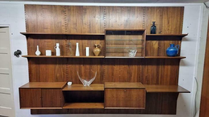 Vintage Poul Cadovius Cado modulair wandsysteem, Huis en Inrichting, Kasten | Wandmeubels, Gebruikt, 200 cm of meer, 300 cm of meer