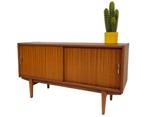 Vintage compact dressoir TV meubel lowboard jaren 60, Met deur(en), Teakhout, Vintage, Ophalen of Verzenden