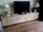 Zwevend tv-meubel 6 lades of kleppen massief hout! maatwerk, Huis en Inrichting, Kasten | Televisiemeubels, Nieuw, Ophalen of Verzenden