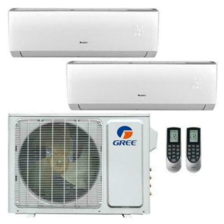 AIRCO / GREE DUOSPLIT 2.5Kw+3.5Kw + Wifi   ! GOEDKOOP  !, Witgoed en Apparatuur, Airco's, Nieuw, Wandairco, 3 snelheden of meer