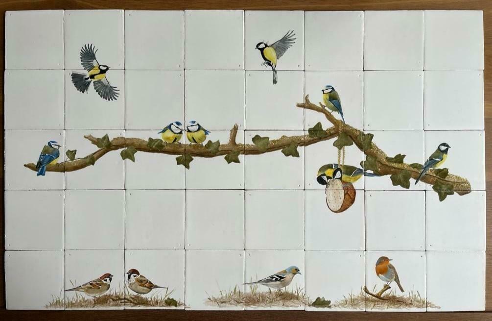 Yvonne's Tegeltableaus op witjes, Ophalen of Verzenden