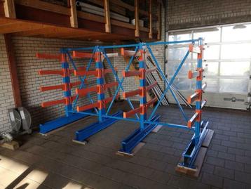 draagarmstelling dubbel set 3,9 mtr. 2,2 mtr. hoog