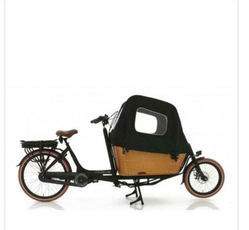 Voque Carry 2 bruin of zwart, Fietsen en Brommers, Fietsen | Bakfietsen, Nieuw, Huif, Ophalen of Verzenden