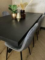 Zwart eiken eettafel  | MAATWERK mogelijk, Huis en Inrichting, Tafels | Eettafels, Ophalen, Nieuw, Zwart eiken, modern, 50 tot 100 cm