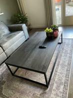 Zwart eiken salontafel | Industriële salontafel op maat, 100 tot 150 cm, Zwart, Eikenhout, Nieuw
