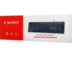 Gembird Multimedia toetsenbord met BackLight/Garantie