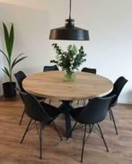 De GOEDKOOPSTE Eiken Tafels 110 120 130 140 150 160 180 cm, Huis en Inrichting, Tafels | Eettafels, 100 tot 150 cm, Tafel Eettafel industrieel Metalen onderstel eikenhout