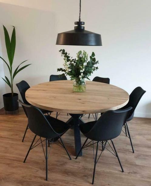 De GOEDKOOPSTE Eiken Tafels 110 120 130 140 150 160 180 cm, Huis en Inrichting, Tafels | Eettafels, Nieuw, 100 tot 150 cm, Rond