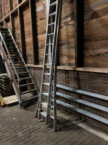 Gebruikte Little Jumbo aluminium ladder 2x16M beschikbaar voor biedingen