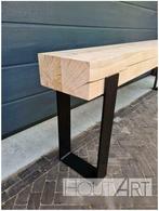 Sidetable industrieel EIKEN BALKEN MET STAAL!, Huis en Inrichting, Tafels | Sidetables, Eikenhout, Info@hout-art.nl, Nieuw, Ophalen of Verzenden