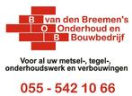 BOB van den Breemen's bouw- en onderhoudsbedrijf, Diensten en Vakmensen, Aannemers, Garantie, Onderhoud of Restauratie